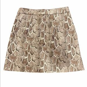 French connection mini skirt snake print